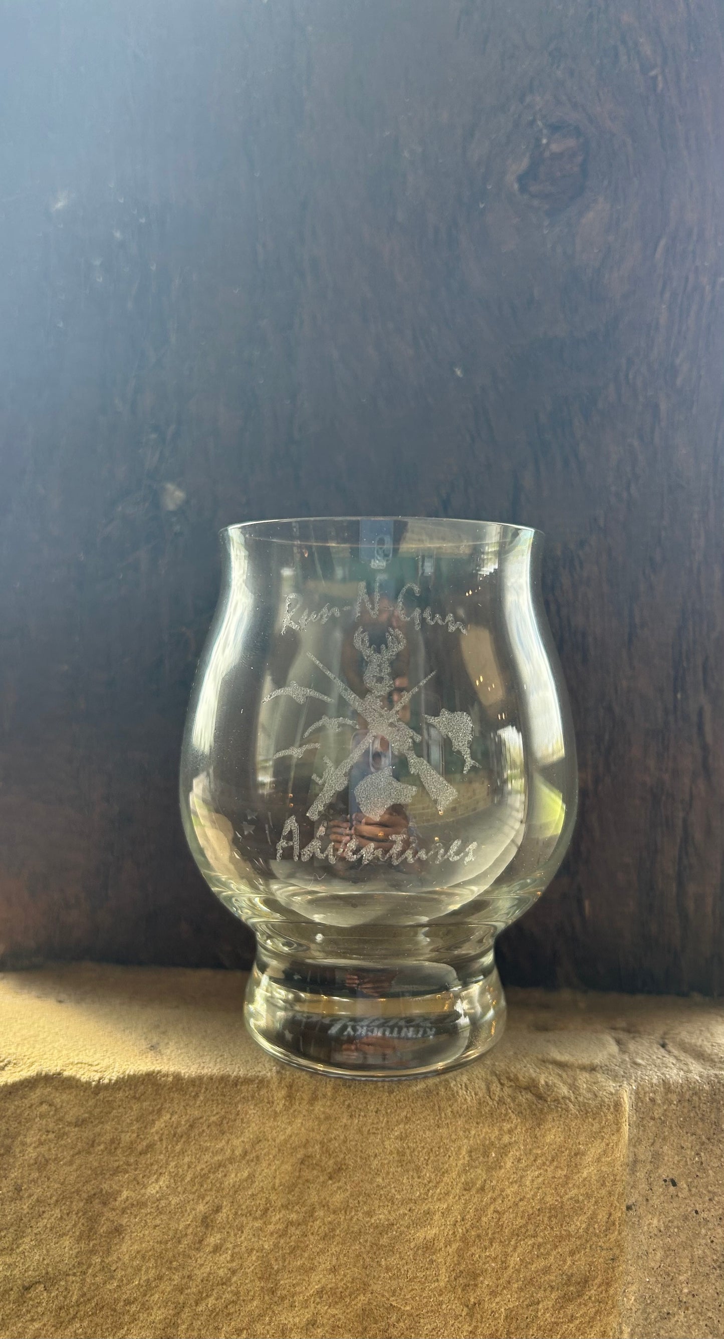 Southern Drinking Club Cigar Holder and Coaster With Whiskey Tasting Glass