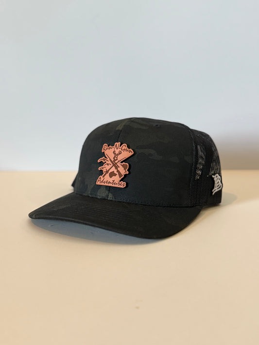 Dark Camo Black Leather Adventures