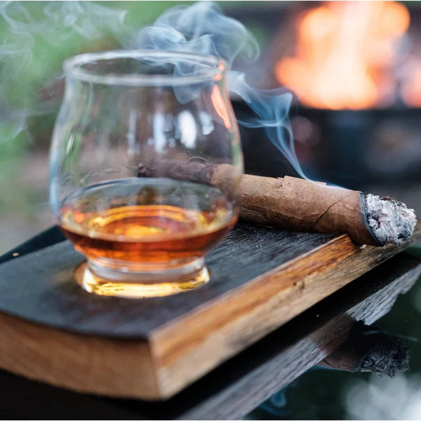 Southern Drinking Club Cigar Holder and Coaster With Whiskey Tasting Glass